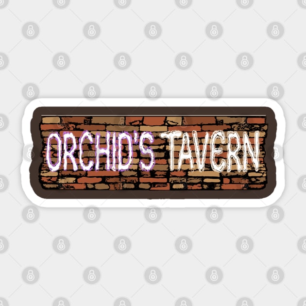 Orchid's tavern 3 Sticker by Orchid's Art